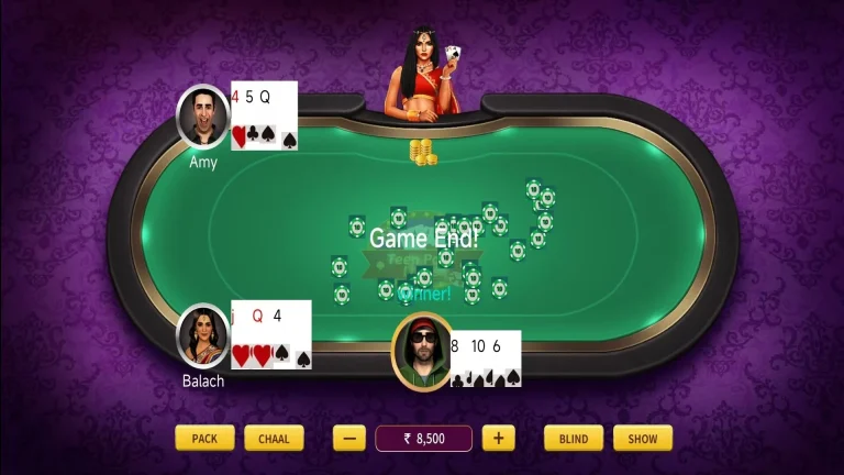 Screenshot of the teen patti lotus app