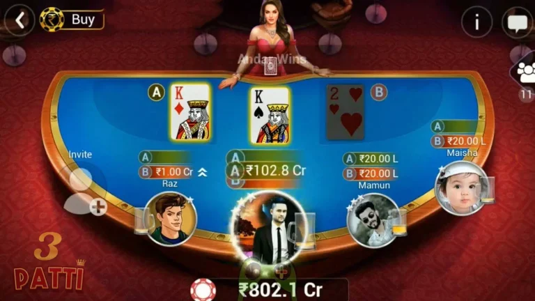 Taj teen patti screen
