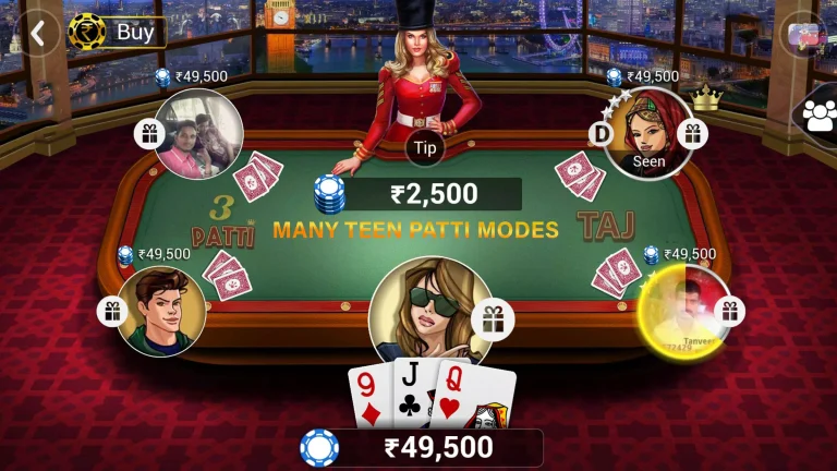 Taj teen patti screen