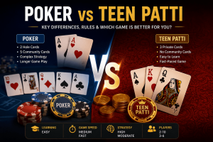 Poker vs Teen Patti: Core Differences and Rule Comparison